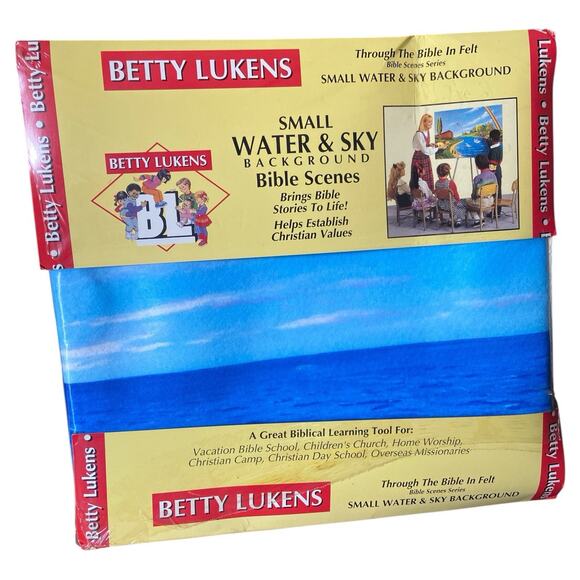 Betty Lukens Through The Bible In Felt Shoreline Overlay & Water Sky Background - Picture 6 of 10